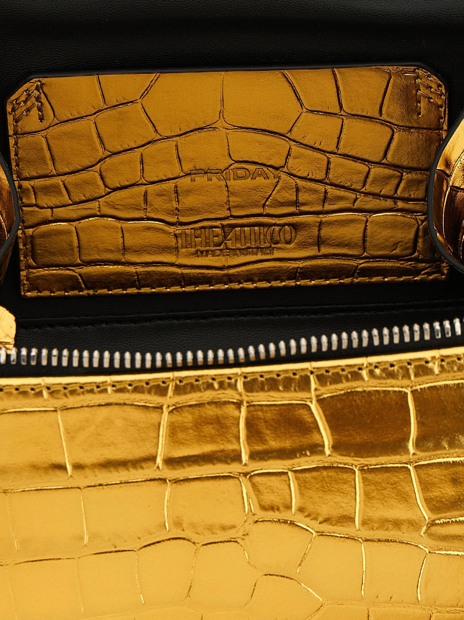 The Attico Gold Bovine Leather Handbag