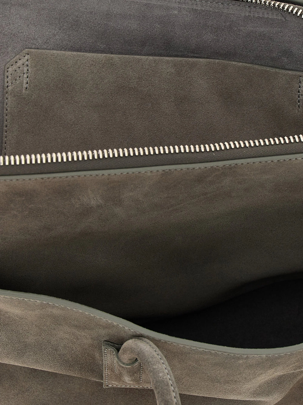 The Attico Gray Bovine Leather Shoulder Bag