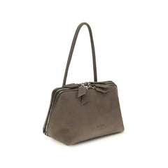 The Attico Gray Calf Leather Bos Taurus Shoulder Bag