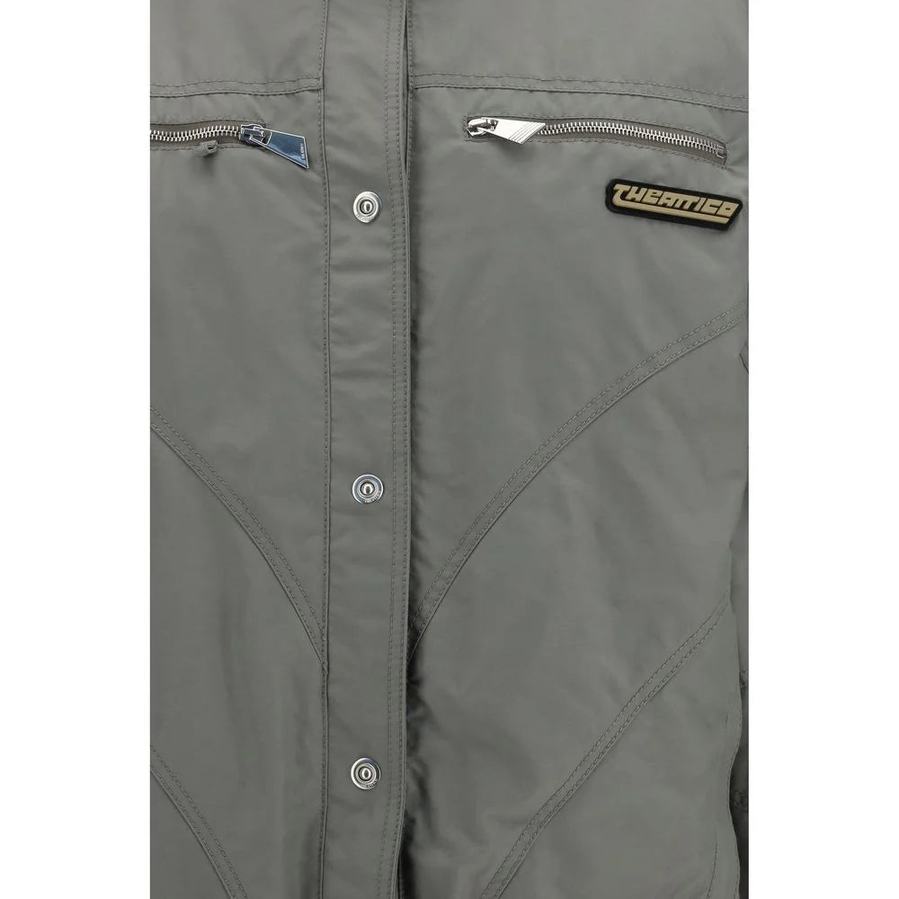 The Attico Gray Cotton Bomber