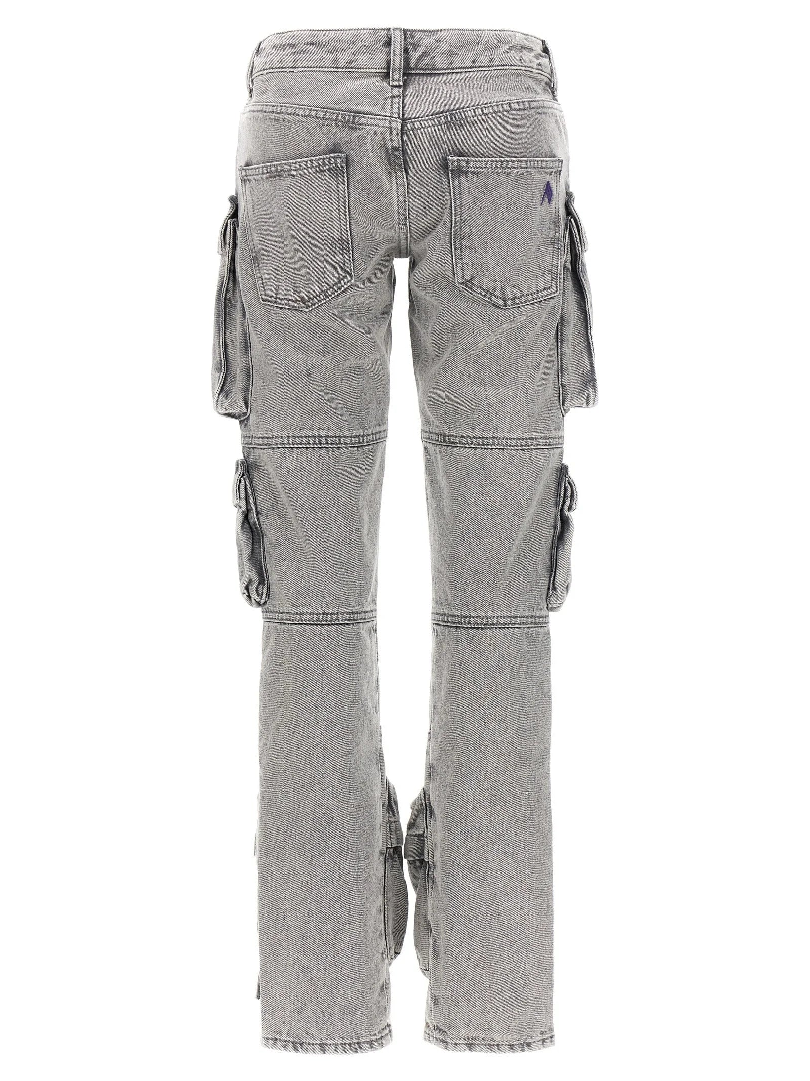 The Attico Gray Cotton Cargo Pants