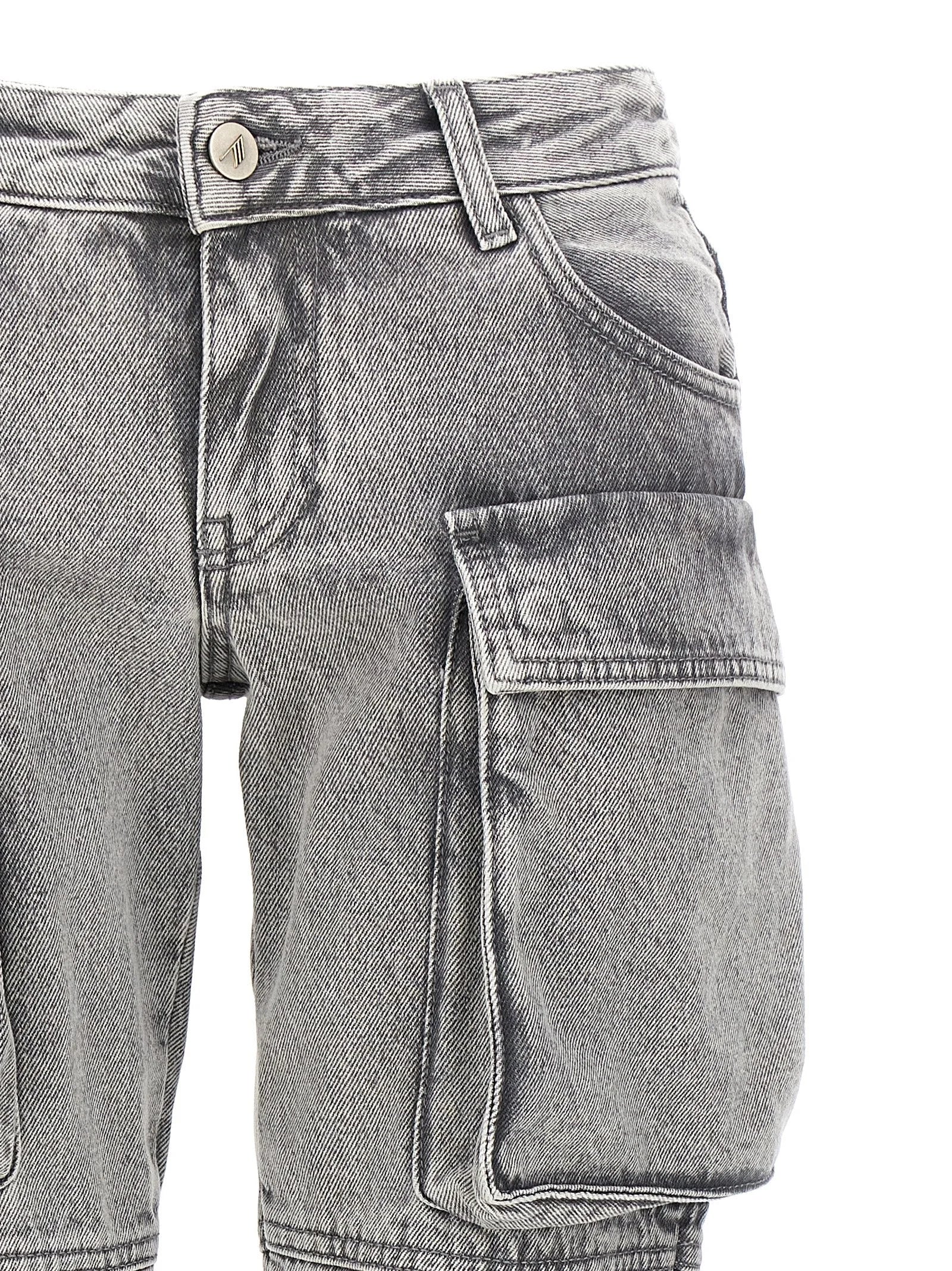 The Attico Gray Cotton Cargo Pants