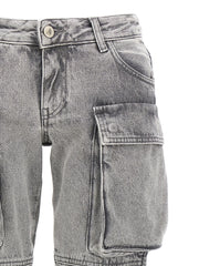 The Attico Gray Cotton Cargo Pants
