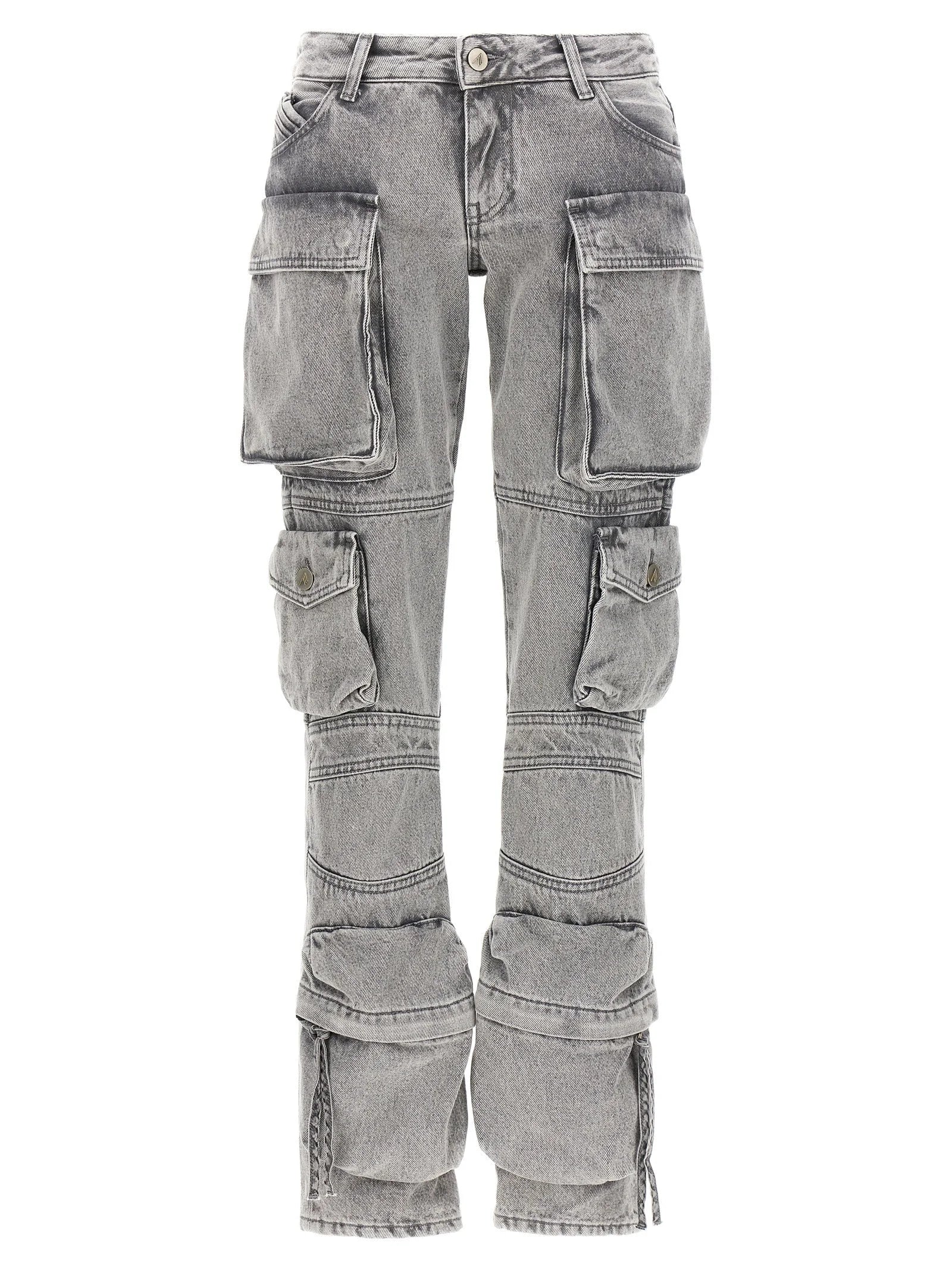 The Attico Gray Cotton Cargo Pants
