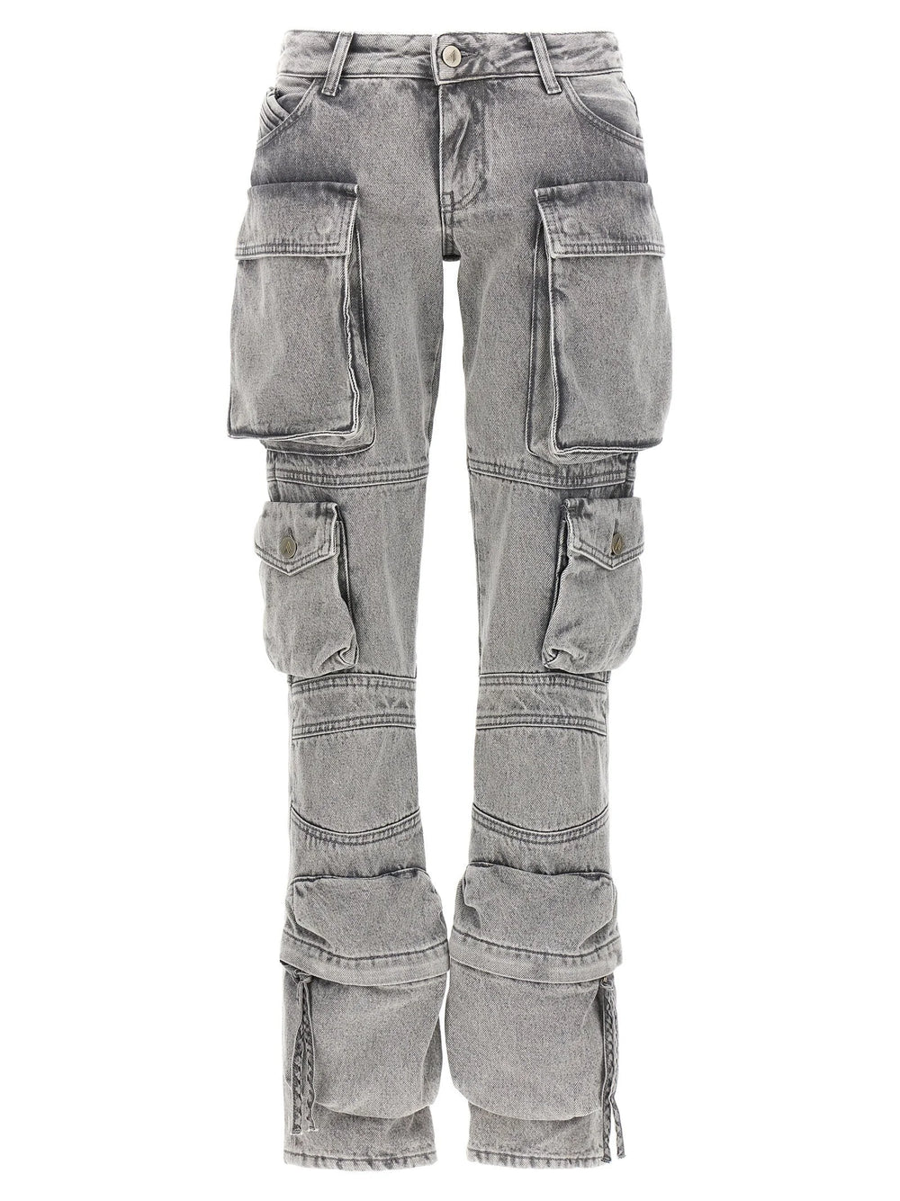 The Attico Gray Cotton Cargo Pants