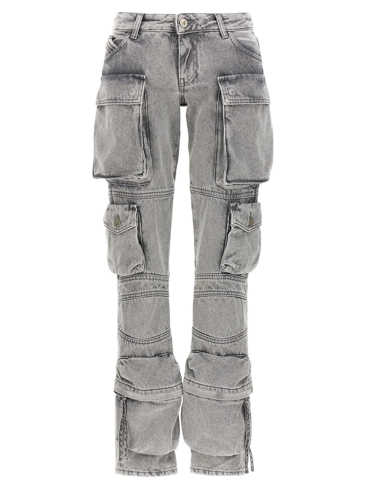 The Attico Gray Cotton Cargo Pants