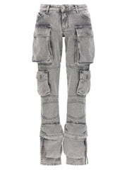 The Attico Gray Cotton Cargo Pants