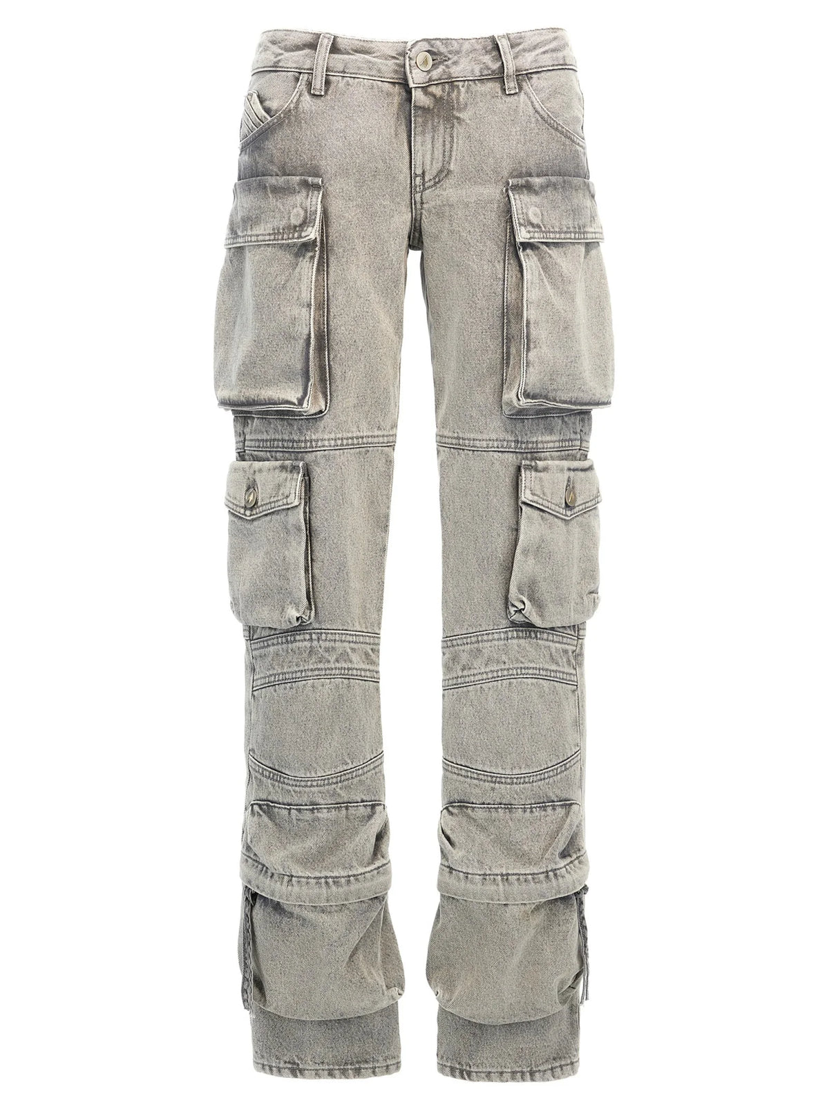 The Attico Gray Cotton Cargo Pants