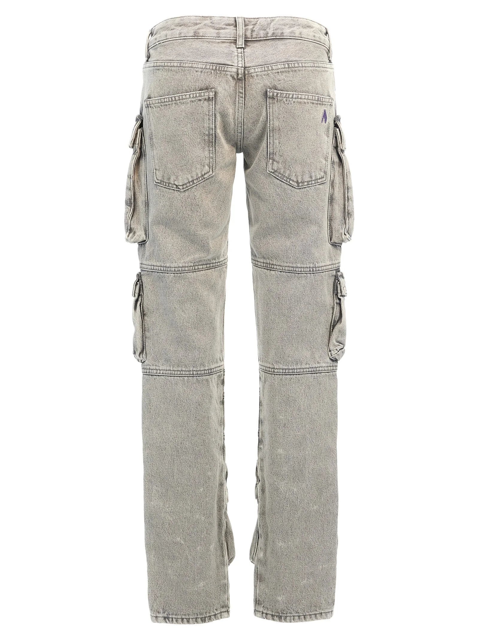 The Attico Gray Cotton Cargo Pants