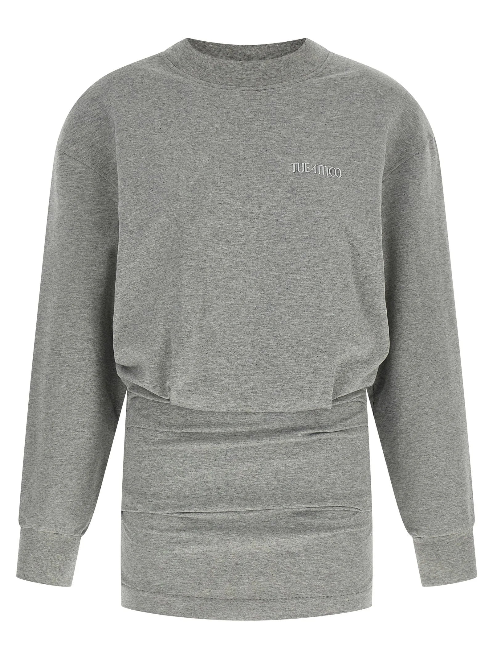 The Attico Gray Cotton Short Dress