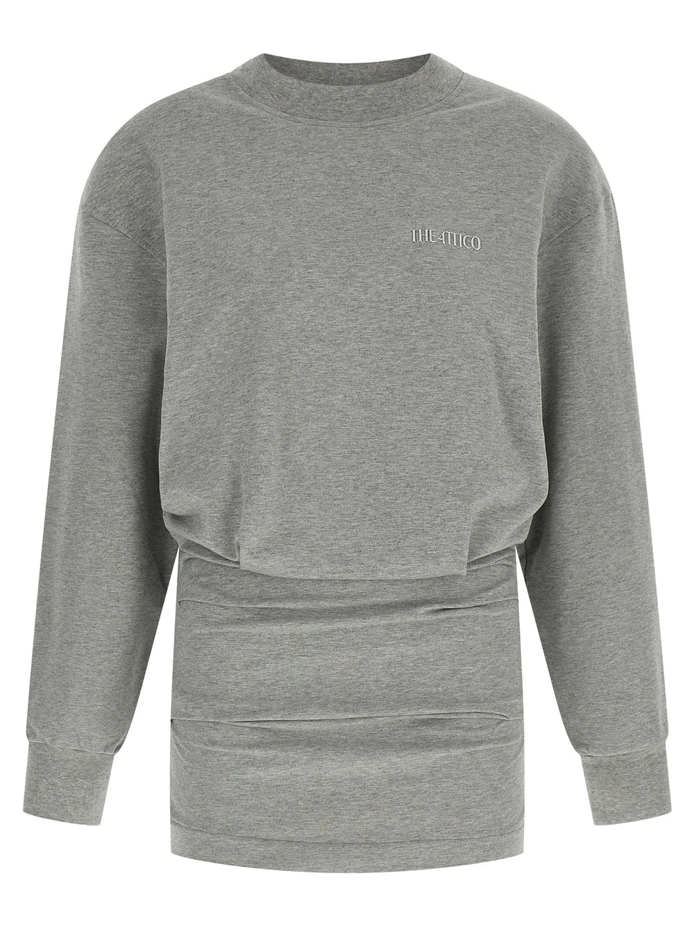 The Attico Gray Cotton Short Dress