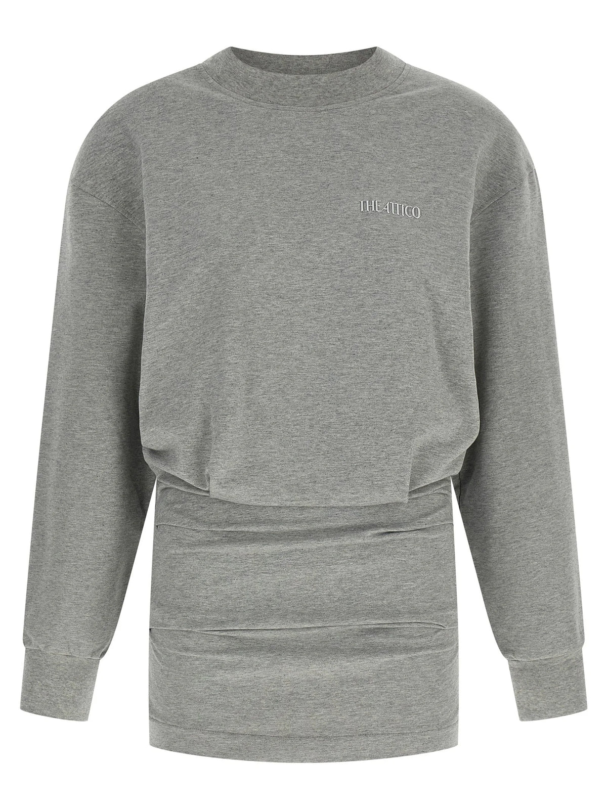 The Attico Gray Cotton Short Dress