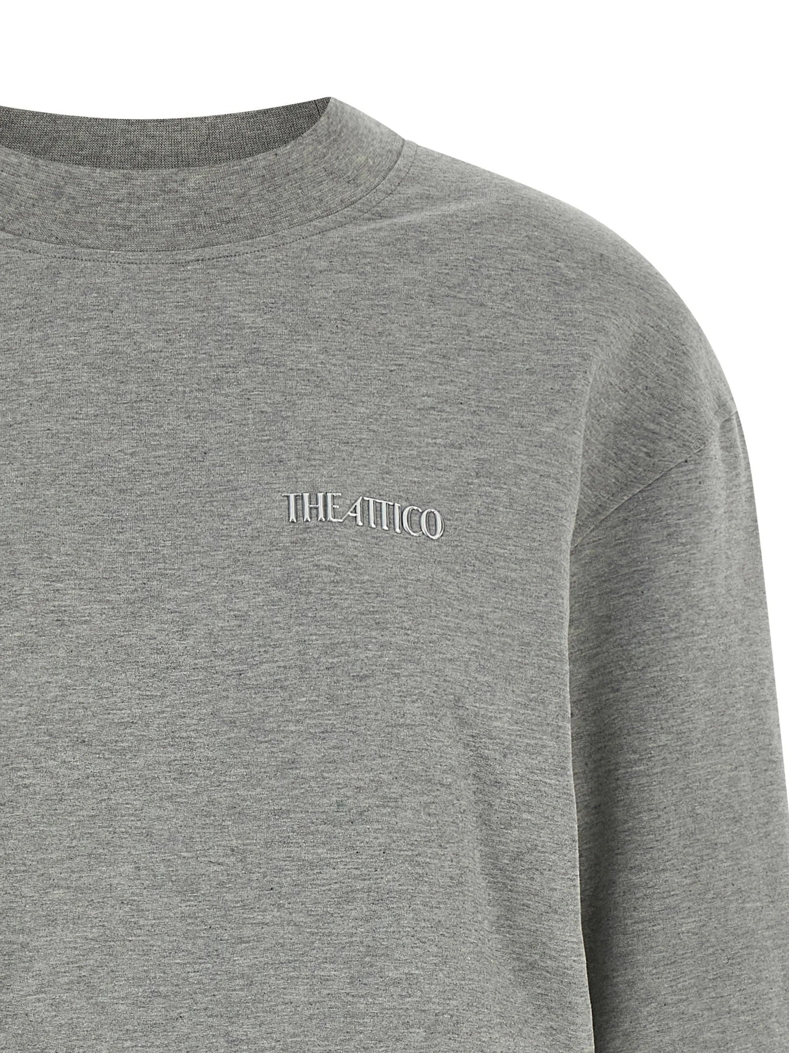 The Attico Gray Cotton Short Dress