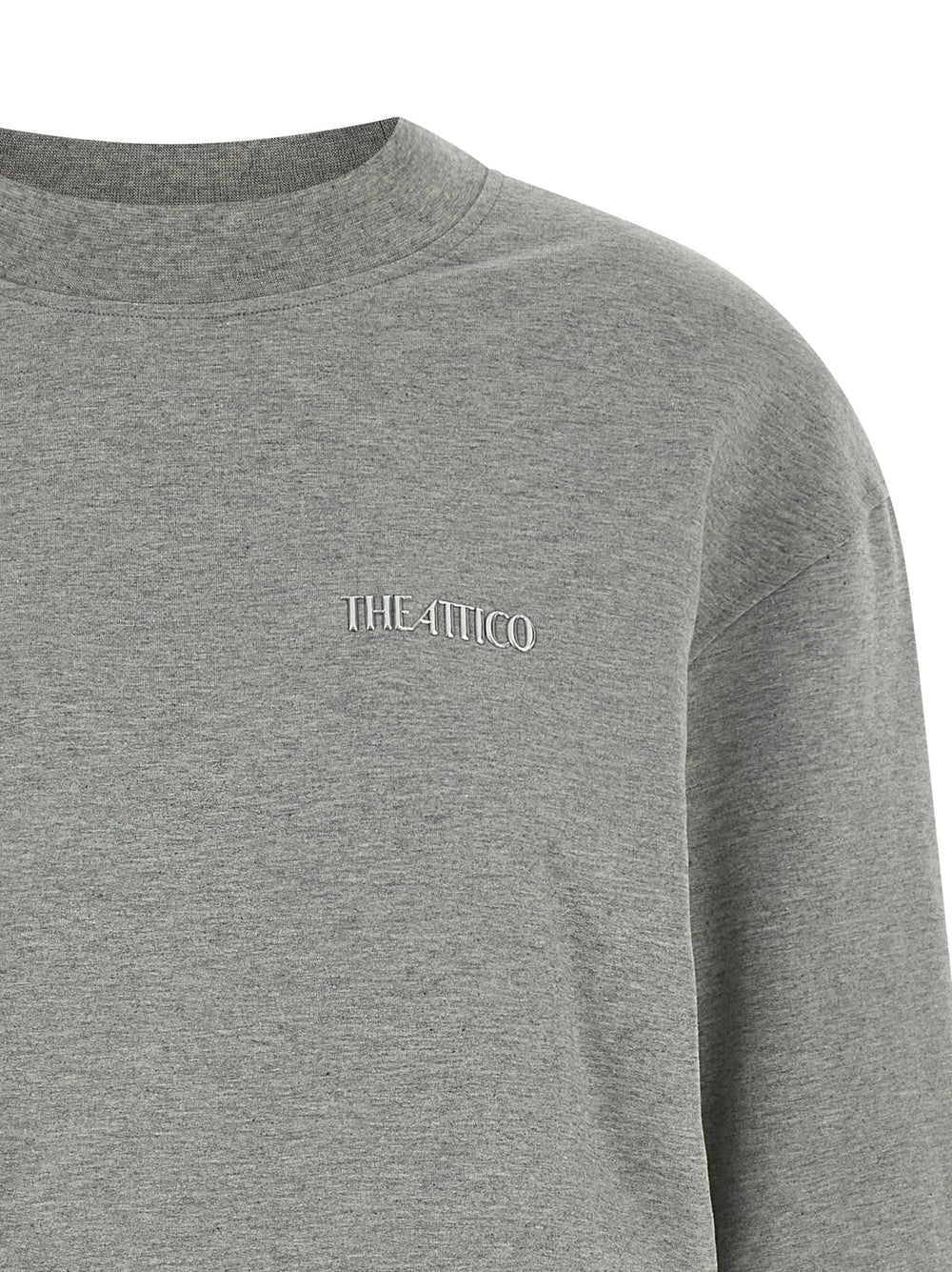 The Attico Gray Cotton Short Dress