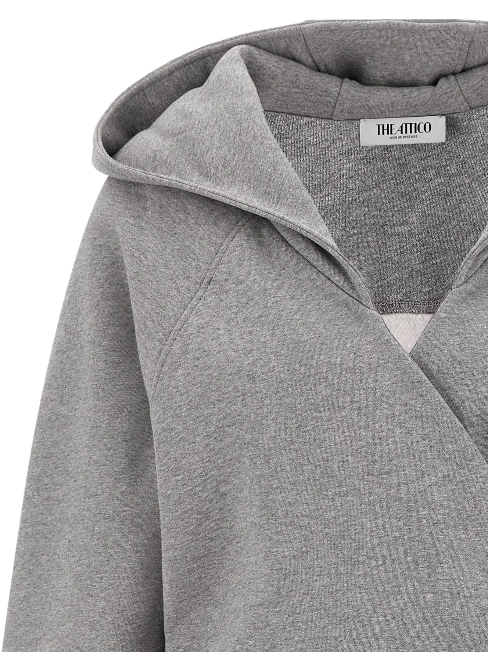 The Attico Gray Cotton Short Dress - IT40