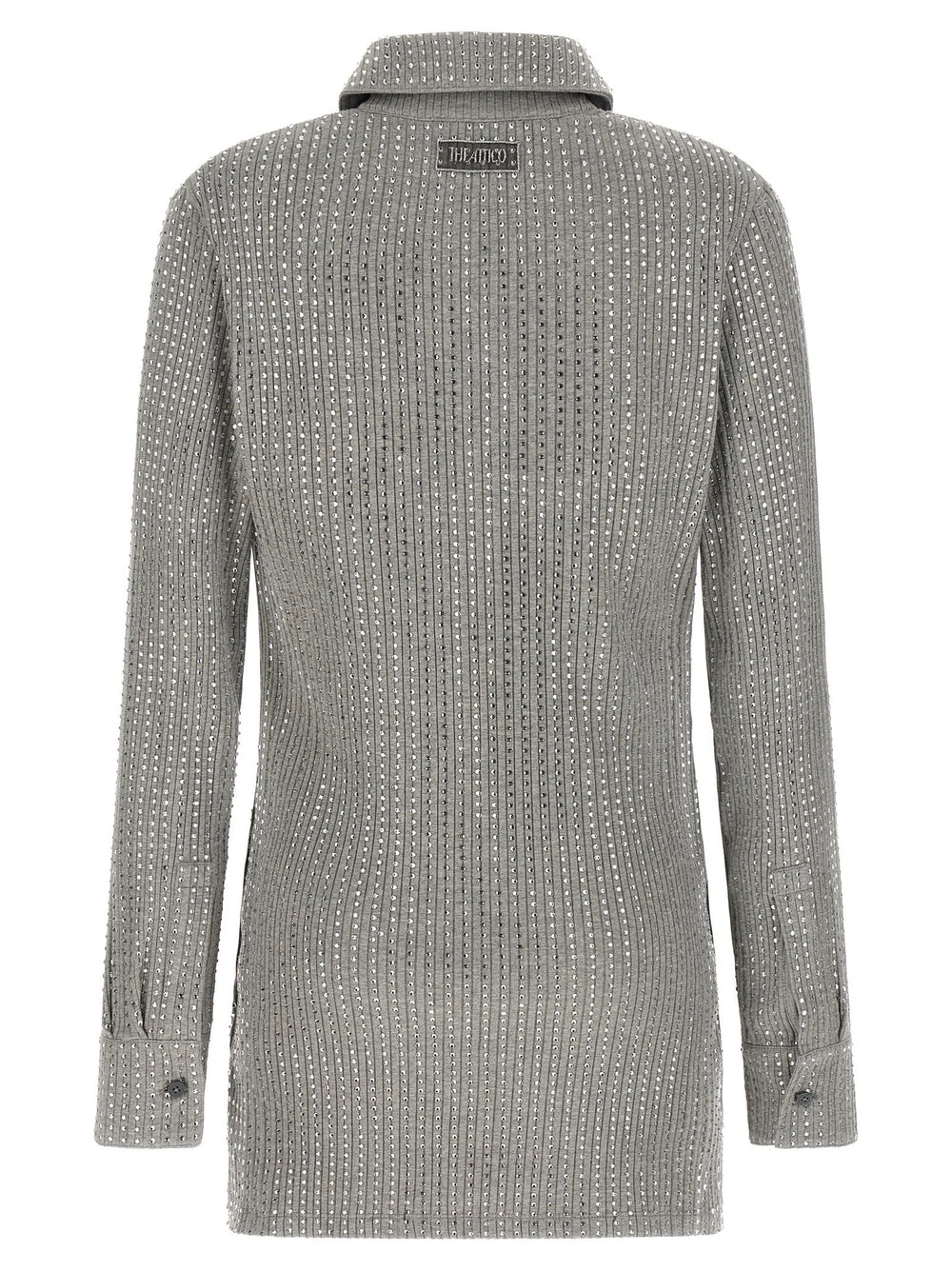 The Attico Gray Cotton Short Dress - IT40