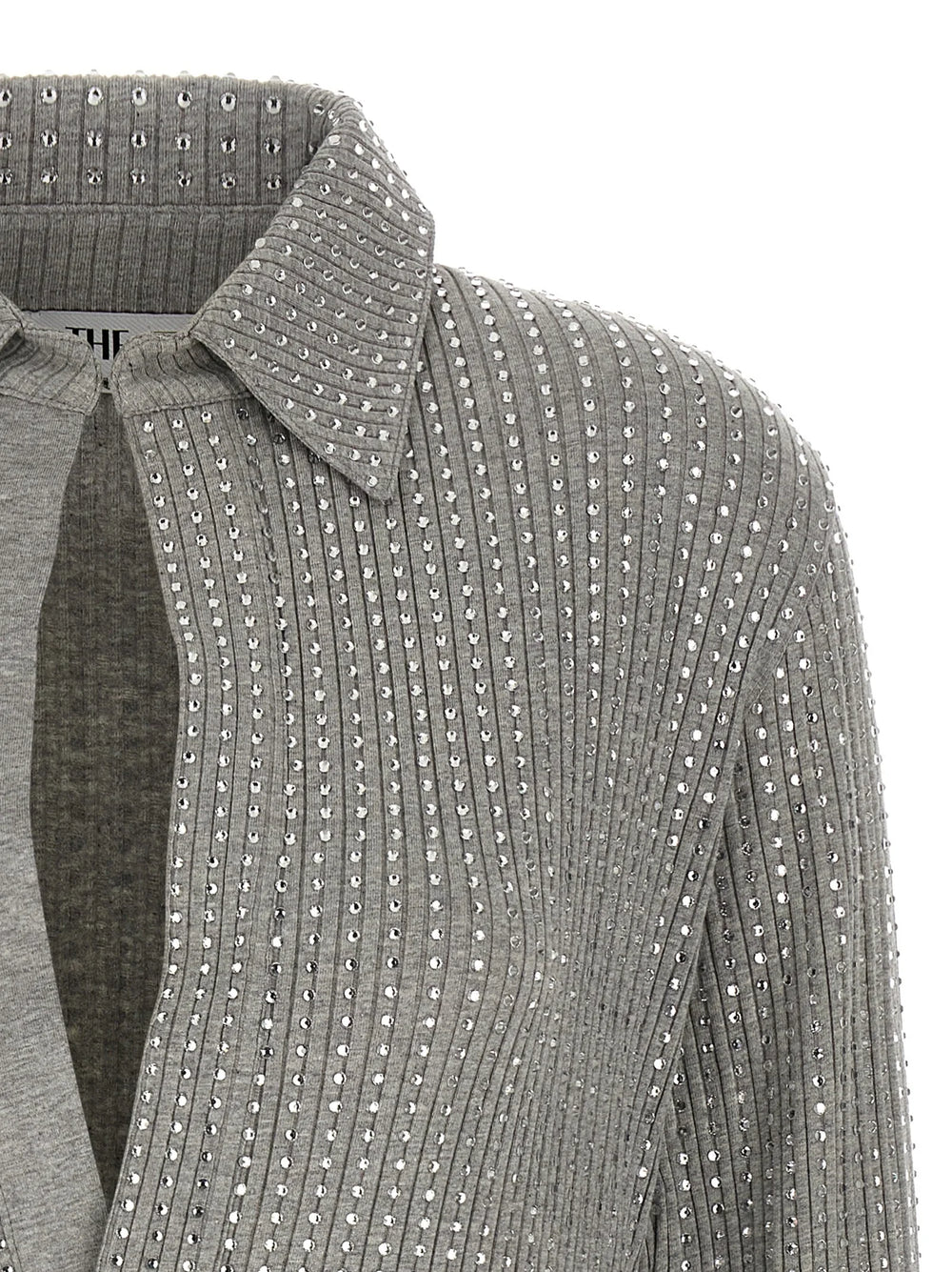 The Attico Gray Cotton Short Dress - IT40