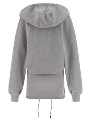 The Attico Gray Cotton Short Dress - IT40