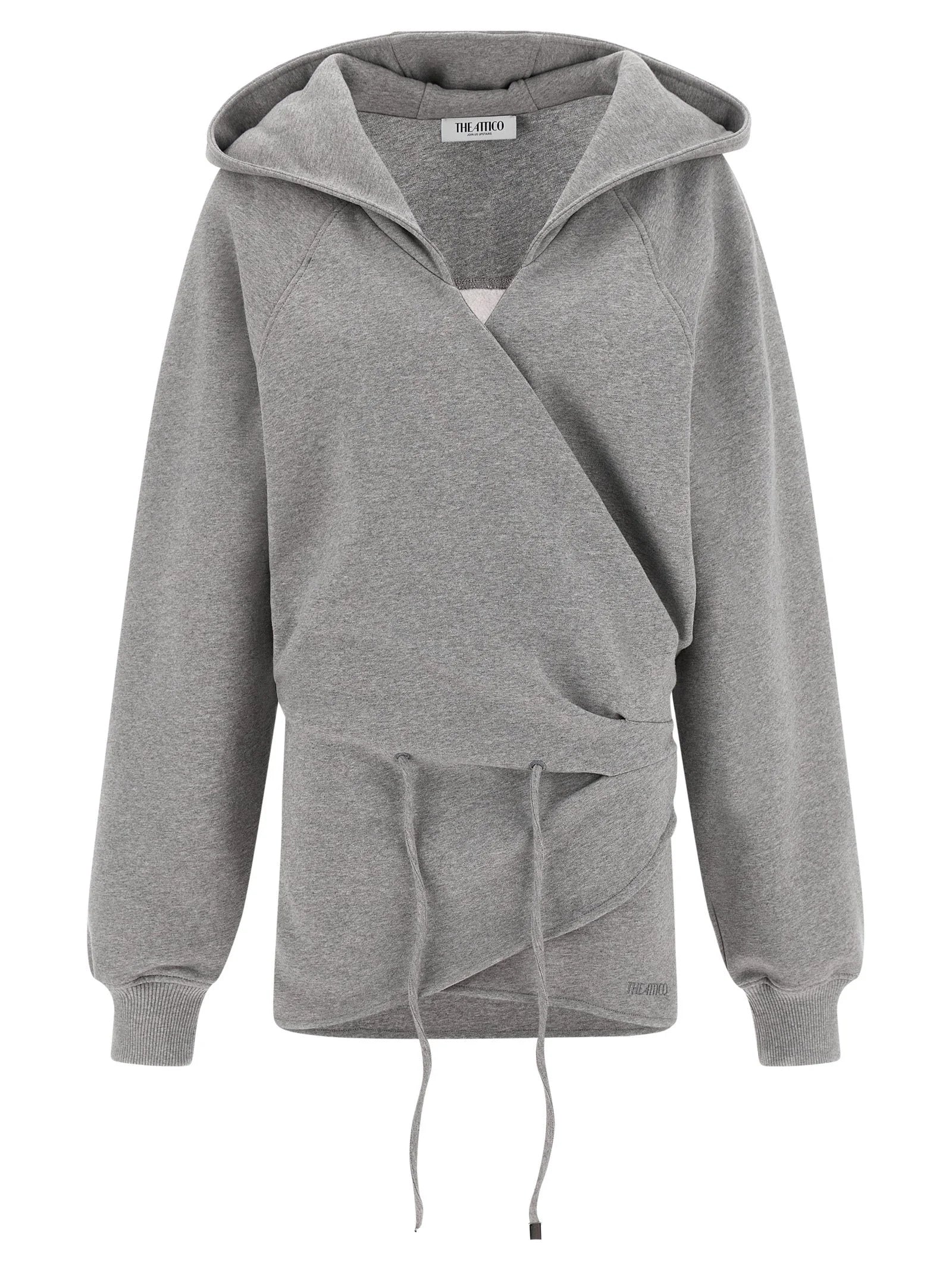 The Attico Gray Cotton Short Dress - IT40