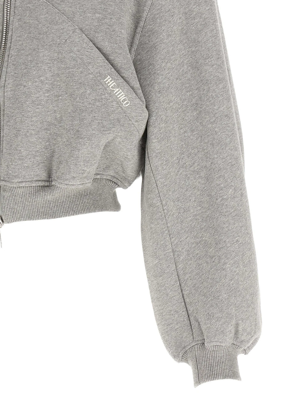 The Attico Gray Cotton Sweatshirt