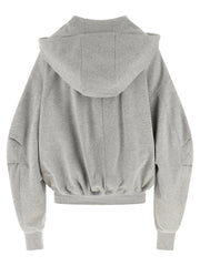 The Attico Gray Cotton Sweatshirt