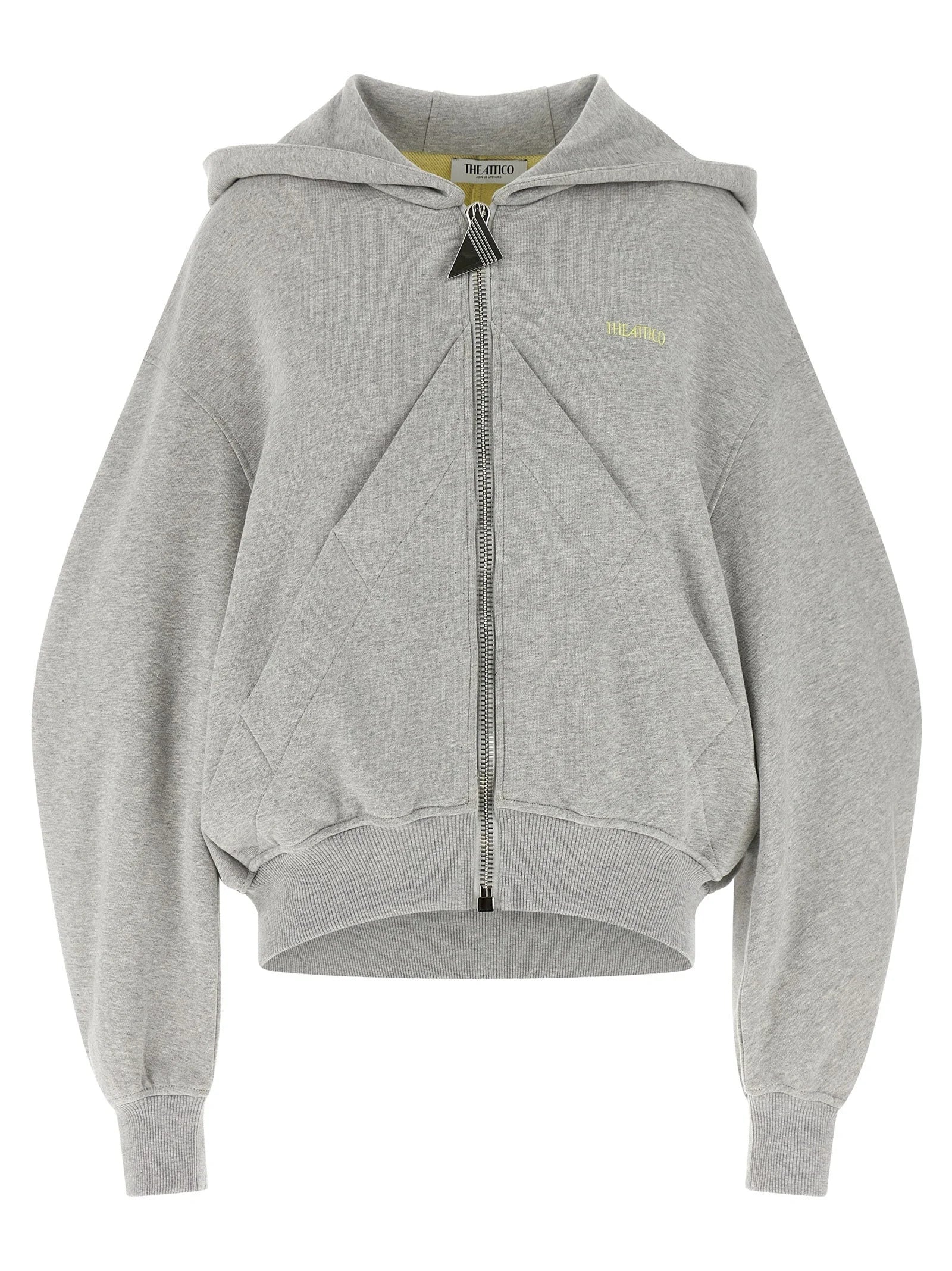 The Attico Gray Cotton Sweatshirt