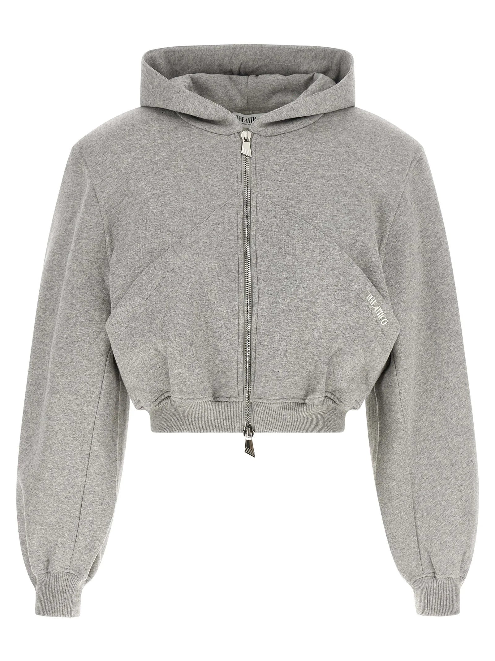 The Attico Gray Cotton Sweatshirt