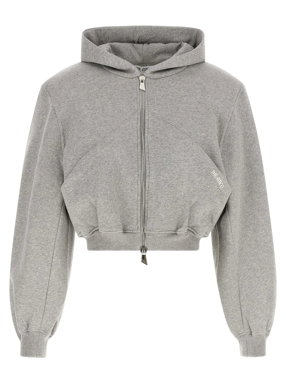 The Attico Gray Cotton Sweatshirt