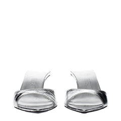 Sandalias planas de cuero gris de The Attico - Sandalias