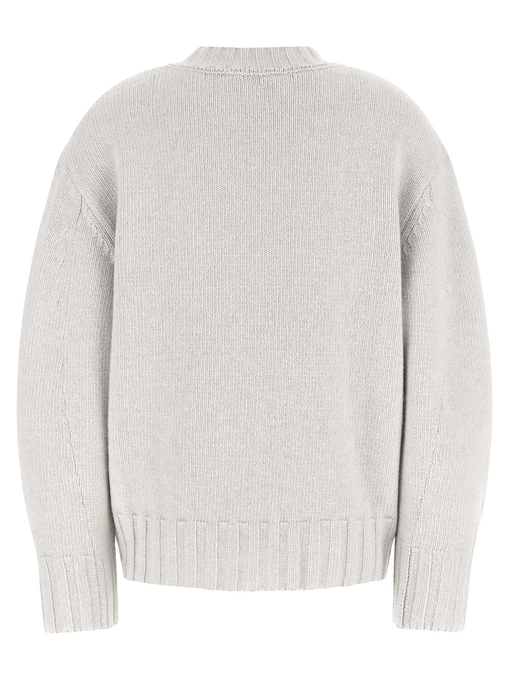 The Attico Gray Virgin Wool Cardigan
