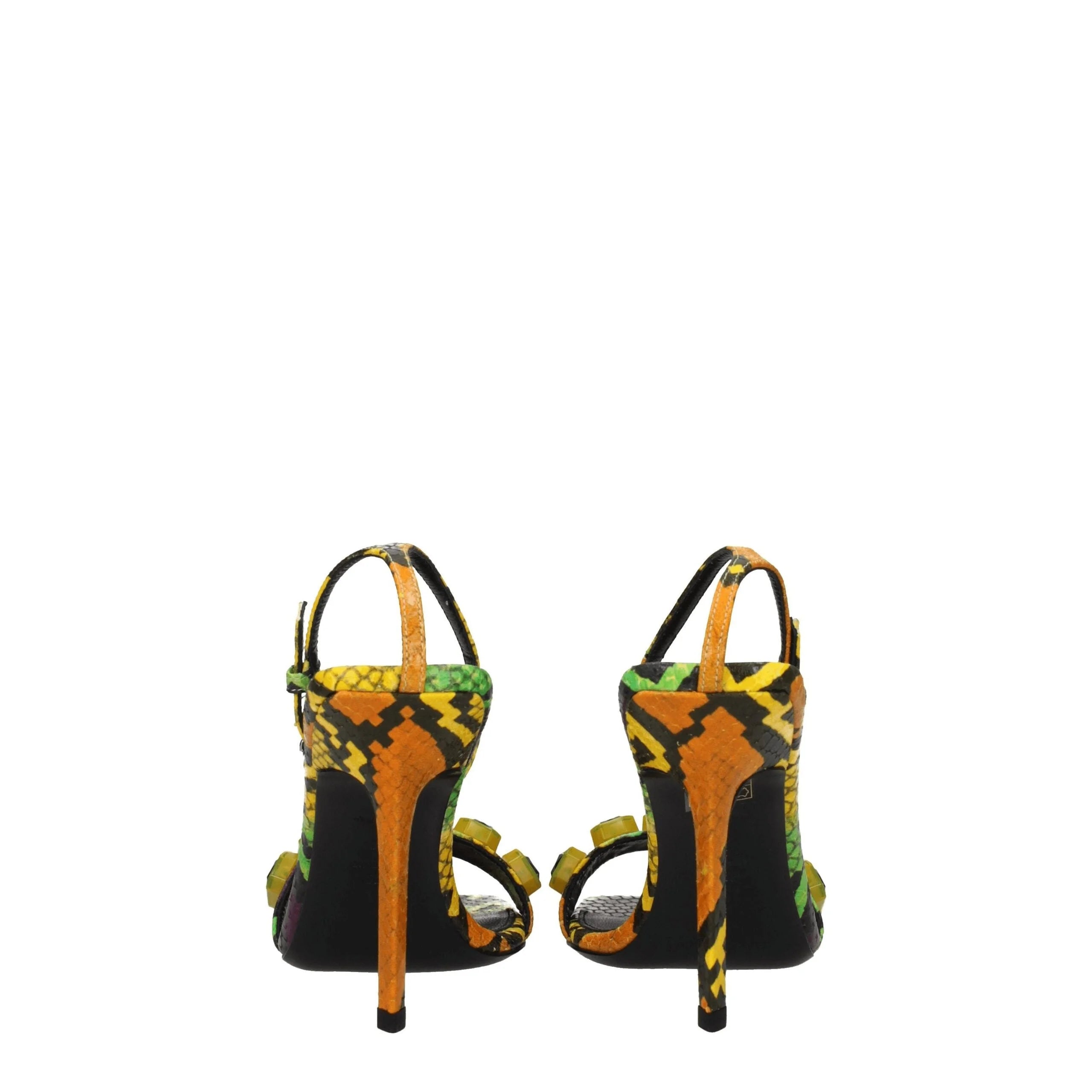 The Attico Multicolor Leather Stiletto Heels Sandals - Sandals