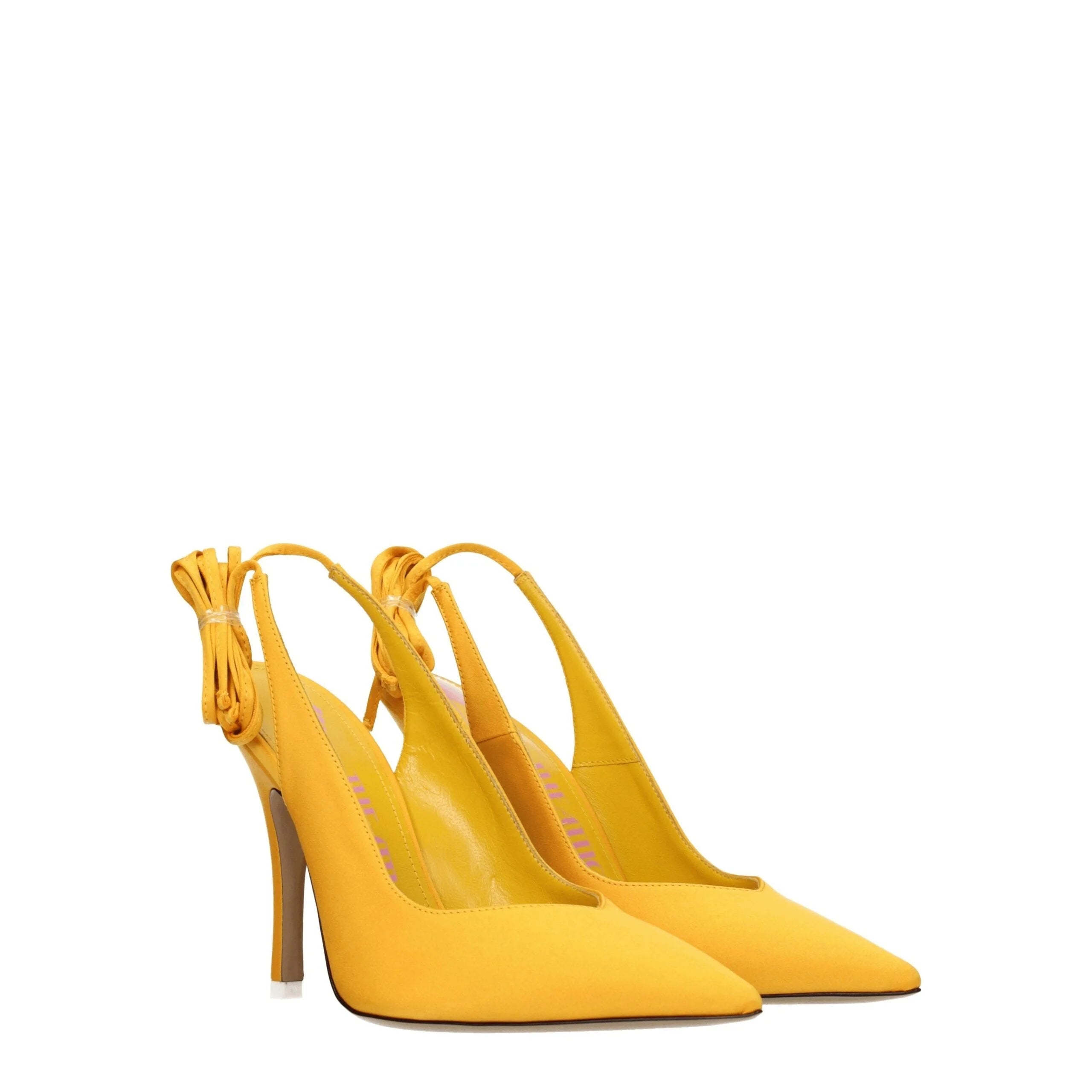The Attico Orange Satin High Heel Pumps - Heels