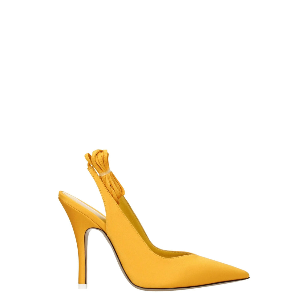 The Attico Orange Satin High Heel Pumps - Heels