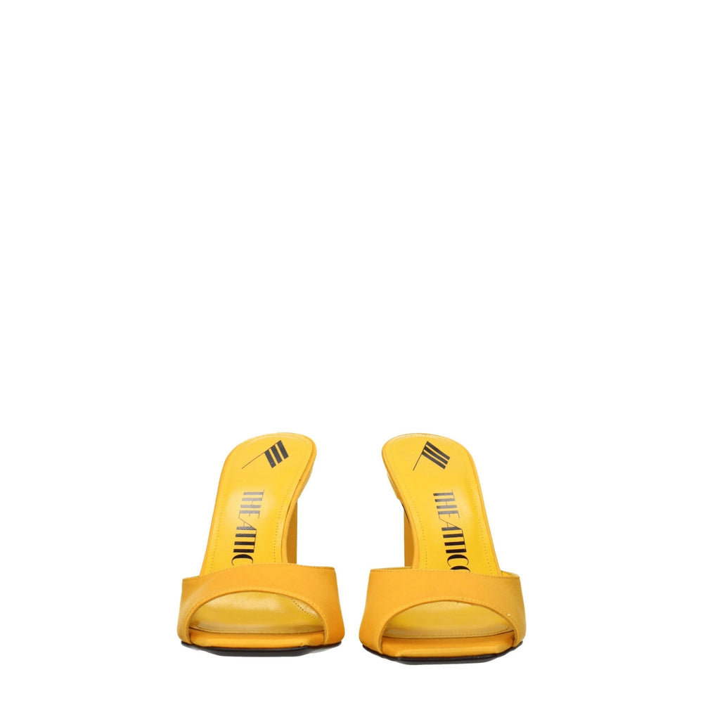 The Attico Orange Satin Stiletto Heels Sandals
