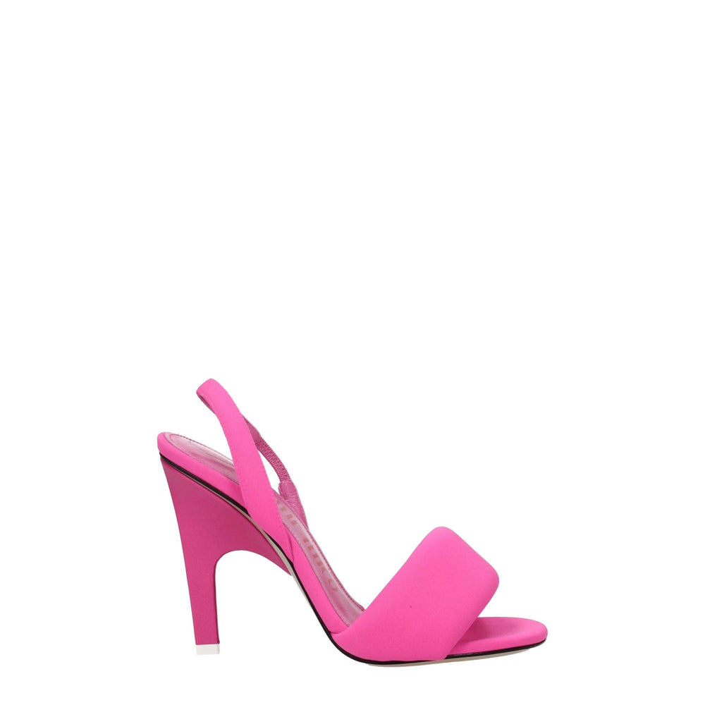 The Attico Pink Fabric Stiletto Heels Sandals