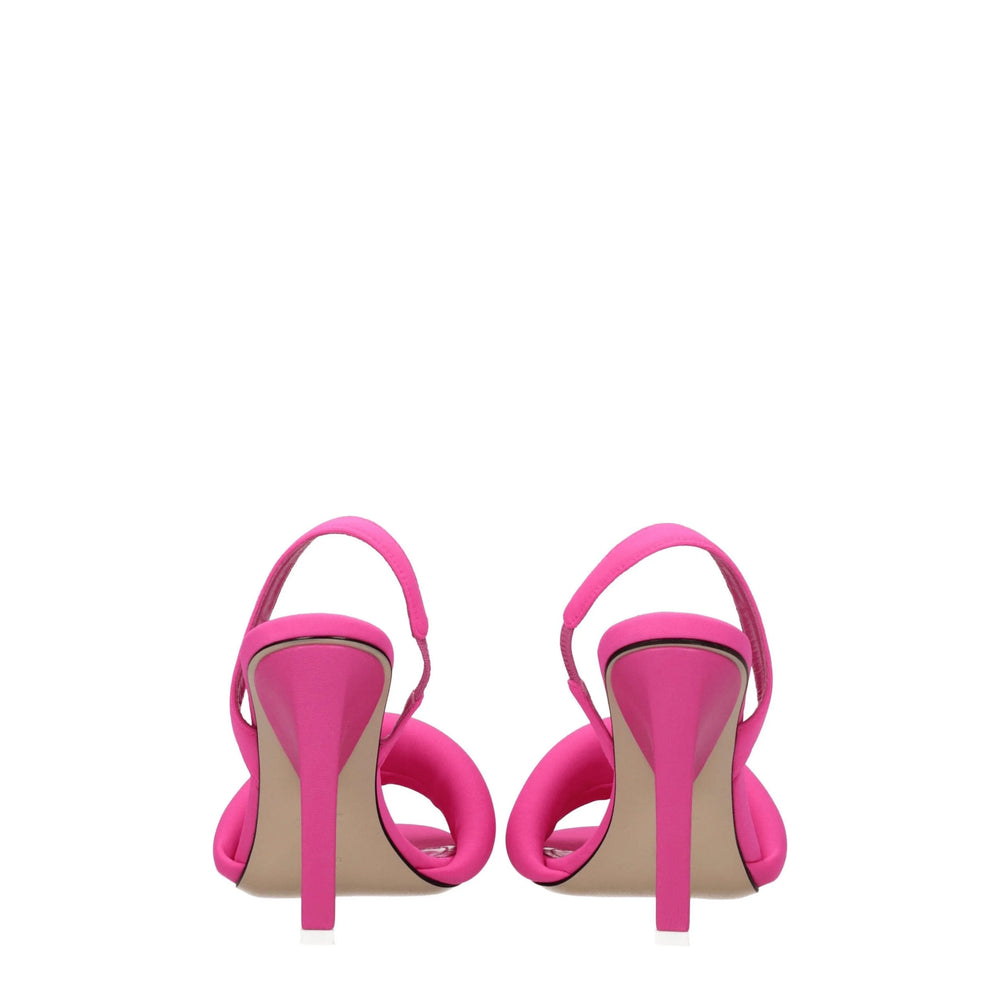 The Attico Pink Fabric Stiletto Heels Sandals