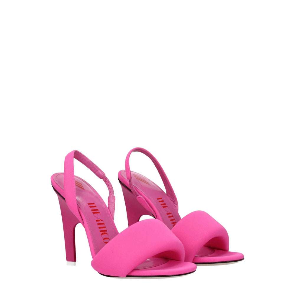 The Attico Pink Fabric Stiletto Heels Sandals - Sandals