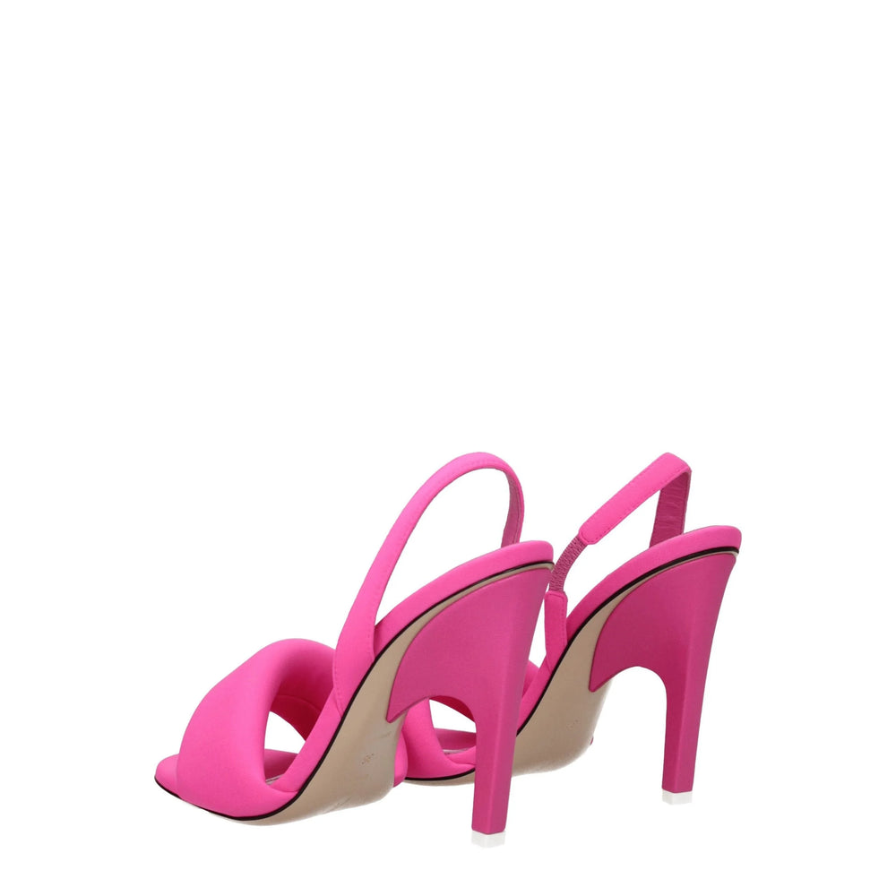 The Attico Pink Fabric Stiletto Heels Sandals - Sandals