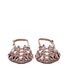 The Attico Pink Leather Ballet Flats