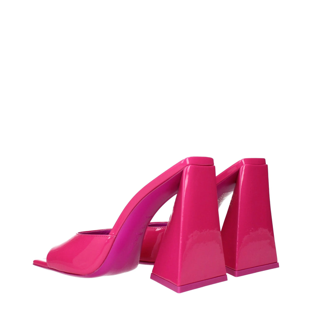 The Attico Pink Leather Platforms - EU37.5/US7.5