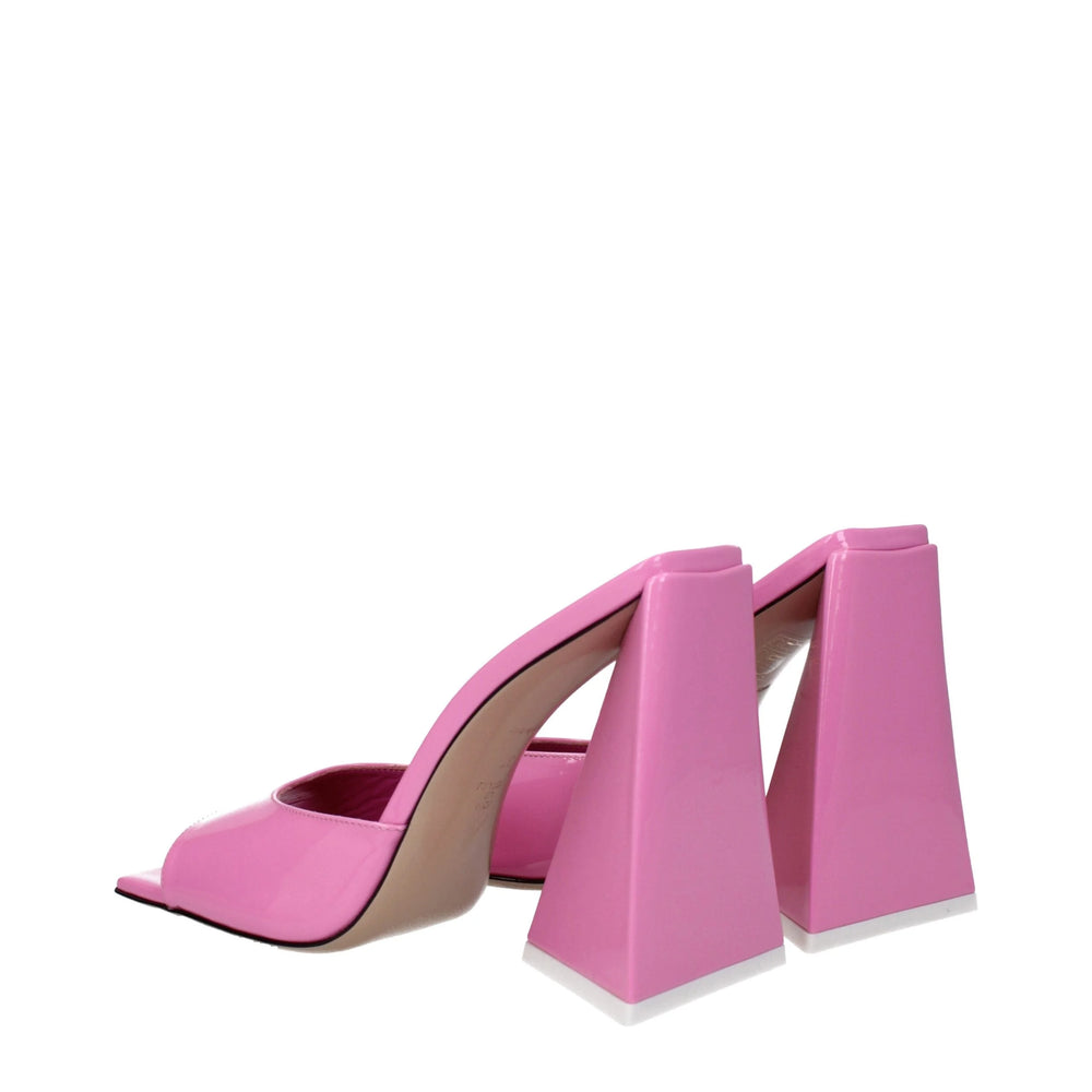 The Attico Pink Leather Platforms - Sandals