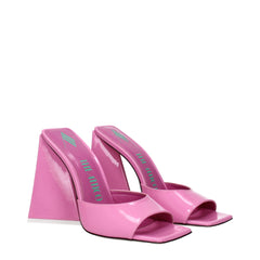 The Attico Pink Leather Platforms - Sandals