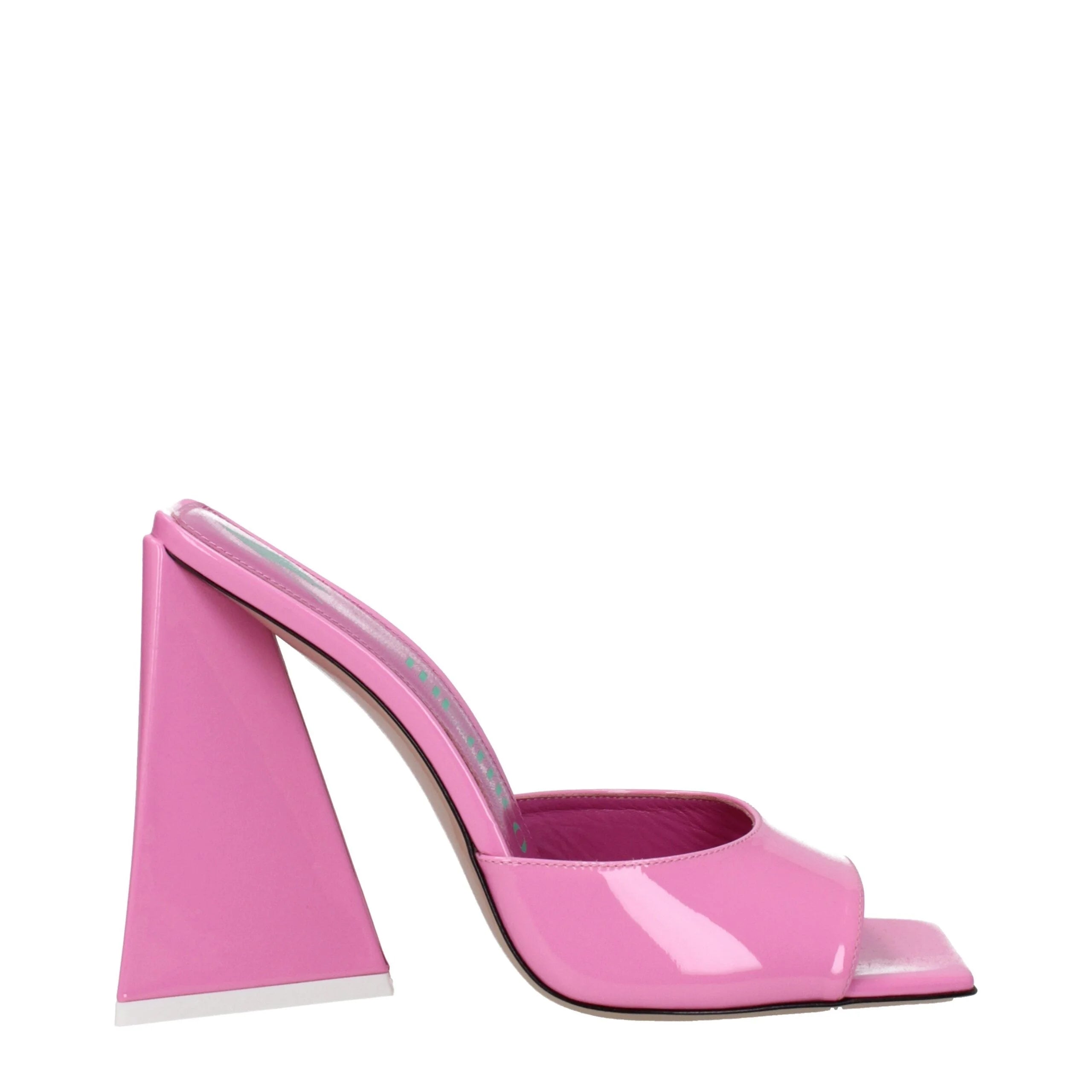 The Attico Pink Leather Platforms - Sandals