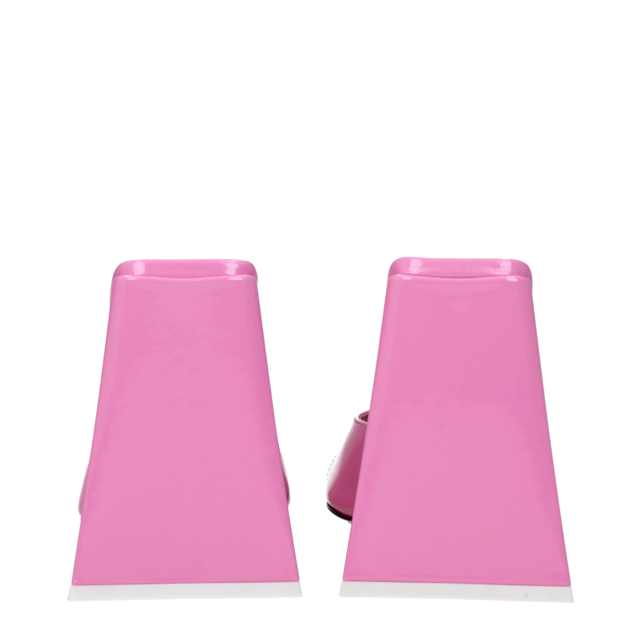 The Attico Pink Leather Platforms - Sandals