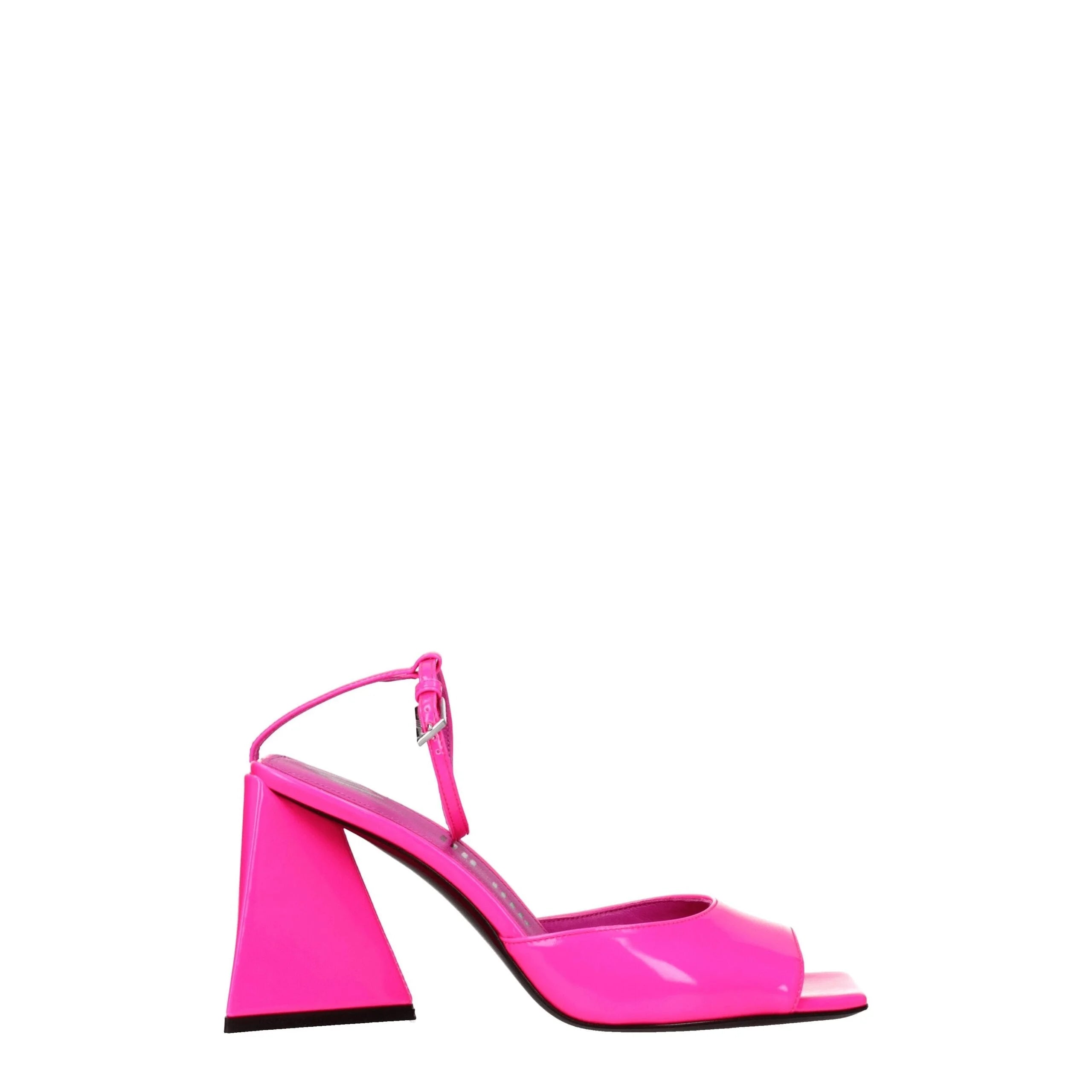 The Attico Pink Leather Stiletto Heels Sandals