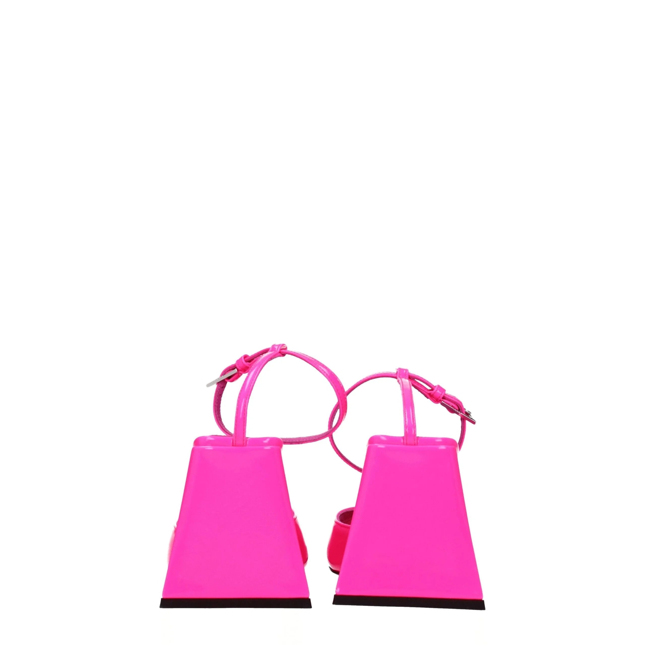 The Attico Pink Leather Stiletto Heels Sandals