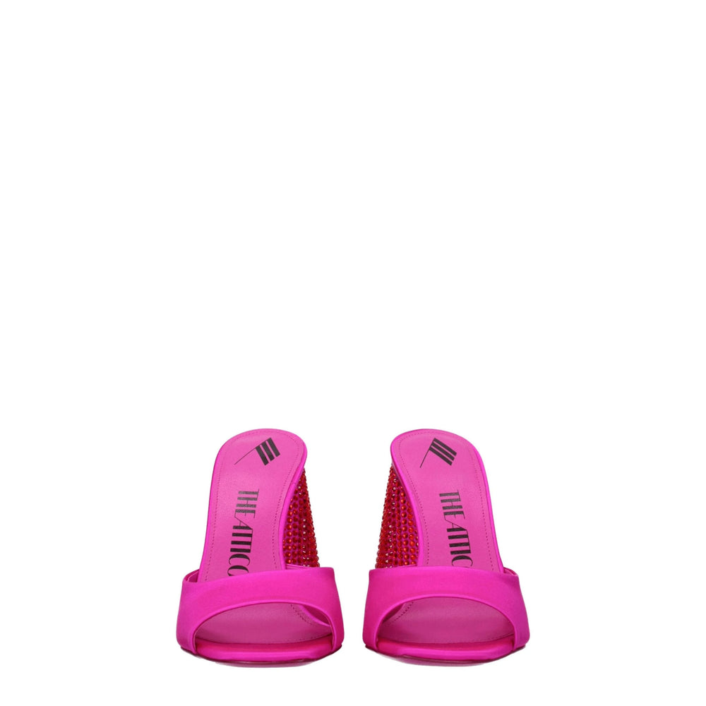 The Attico Pink Satin Platforms - EU38/US8