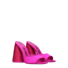The Attico Pink Satin Platforms - EU38/US8