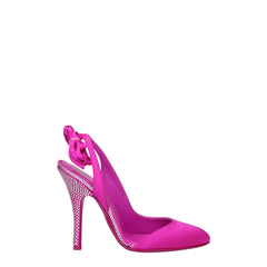 The Attico Pink Satin Stiletto Heels Sandals - Heels