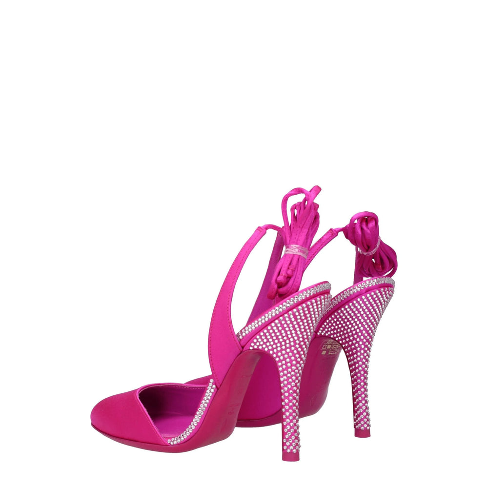 The Attico Pink Satin Stiletto Heels Sandals - Heels